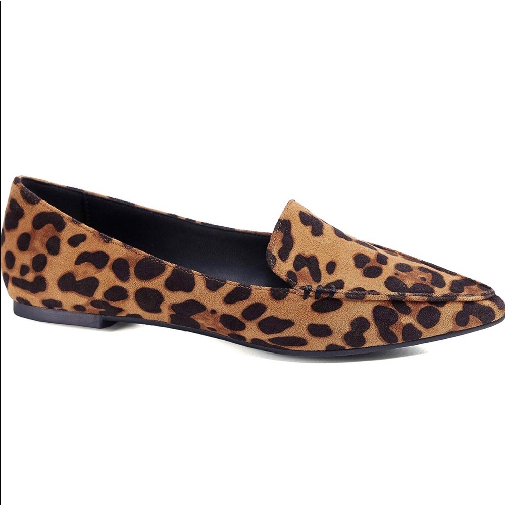 Leopard Print Pointed Toe Flats